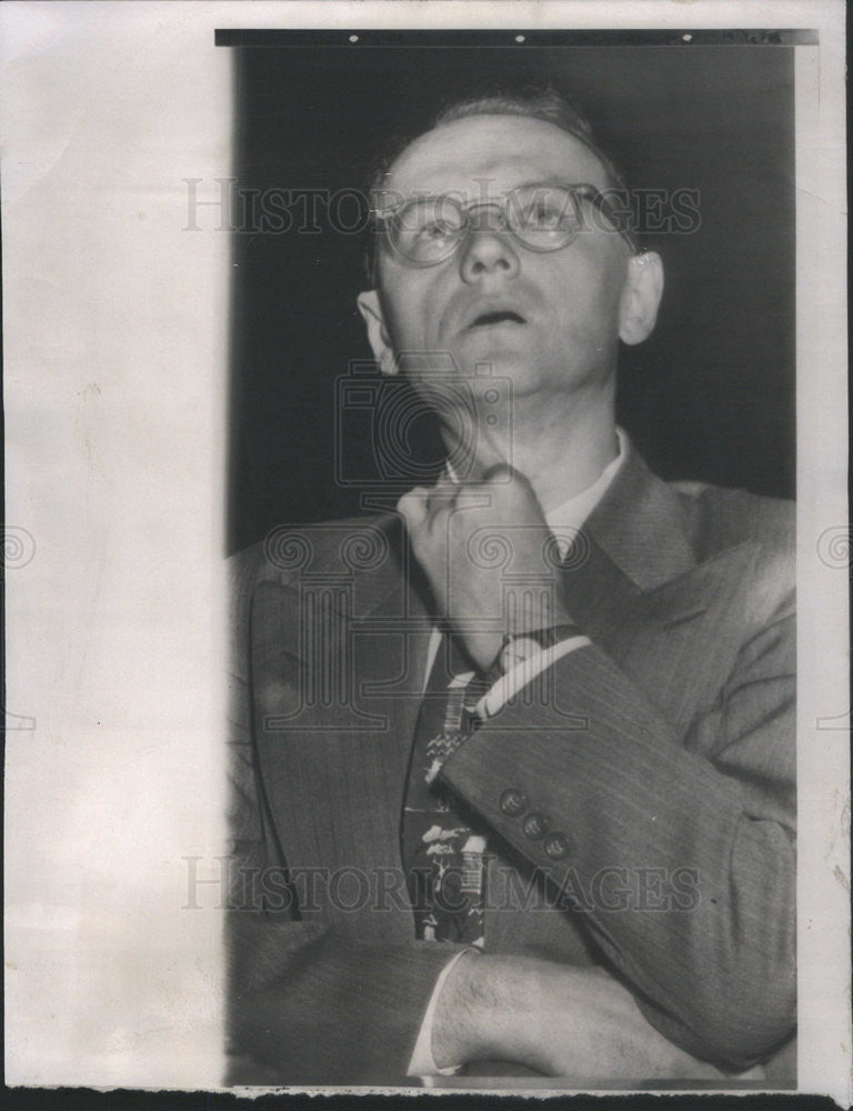 1953 Press Photo Wm T Parry,U of Buffalo refuses to testify in court - Historic Images