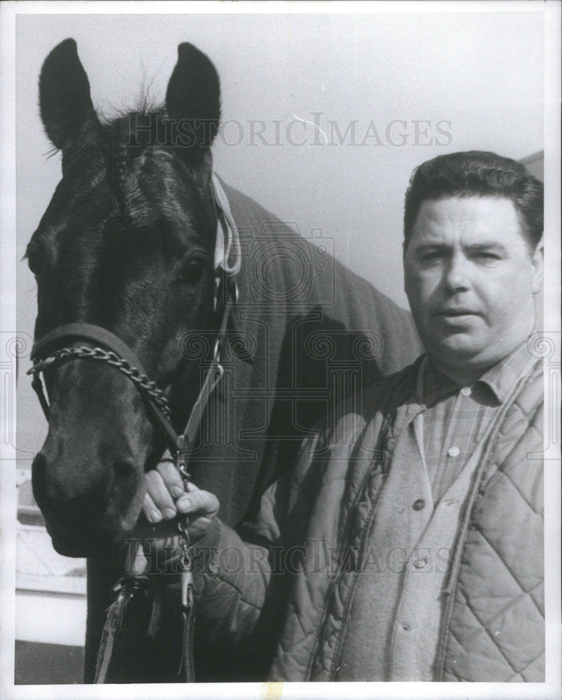 1970 Press Photo Slick Powers,horse trainer with pacer Prancer Hanover - Historic Images