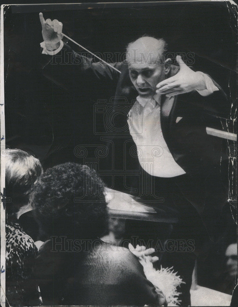 1975 Press Photo Sir Georg Solti British Orchestra Operatic Conductor - Historic Images