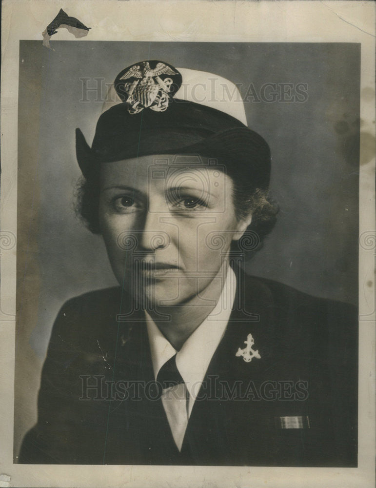 1950 Press Photo Capt. Joy Bright Hancock Navy Day dinner woman speaker - Historic Images