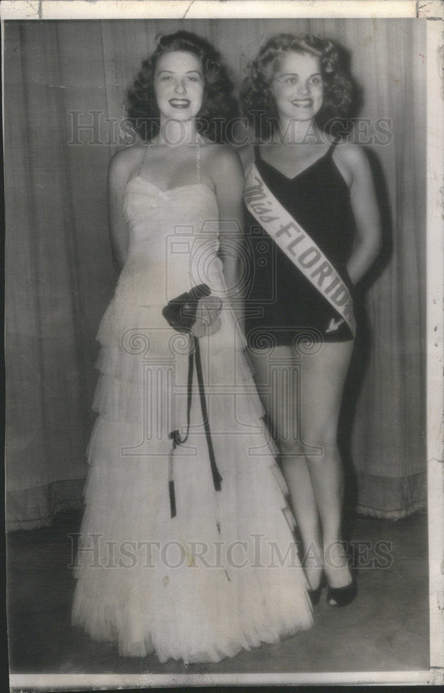 1944 Press Photo Betty Jane Rase Miss Birmingham &amp; Miss Florida - Historic Images