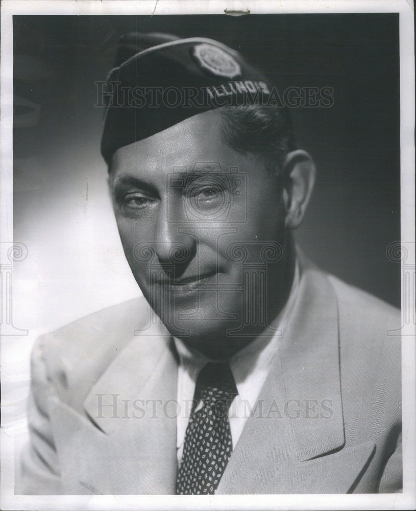 1953 Press Photo Illinois State Commander of Amr Legion Louis Rossett - Historic Images