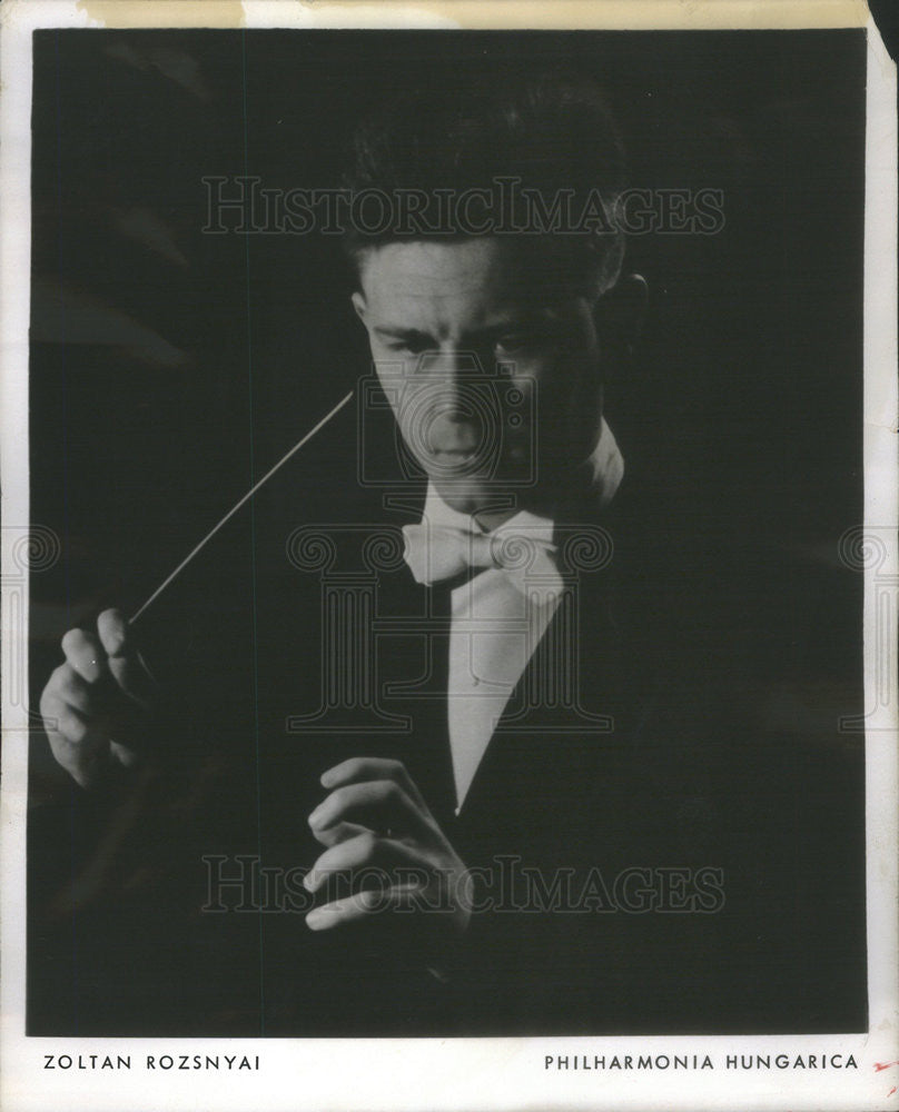 1959 Press Photo Conductor of Philharmonic Hungaarica Zoltan Roszynyal - Historic Images