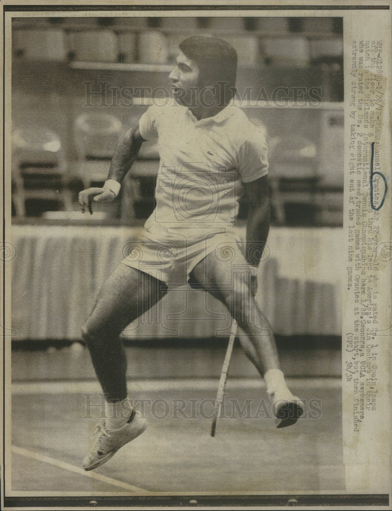 1972 Press Photo Spain&#39;s Manuel Orantes, in Midland Intl Tennis Championship - Historic Images