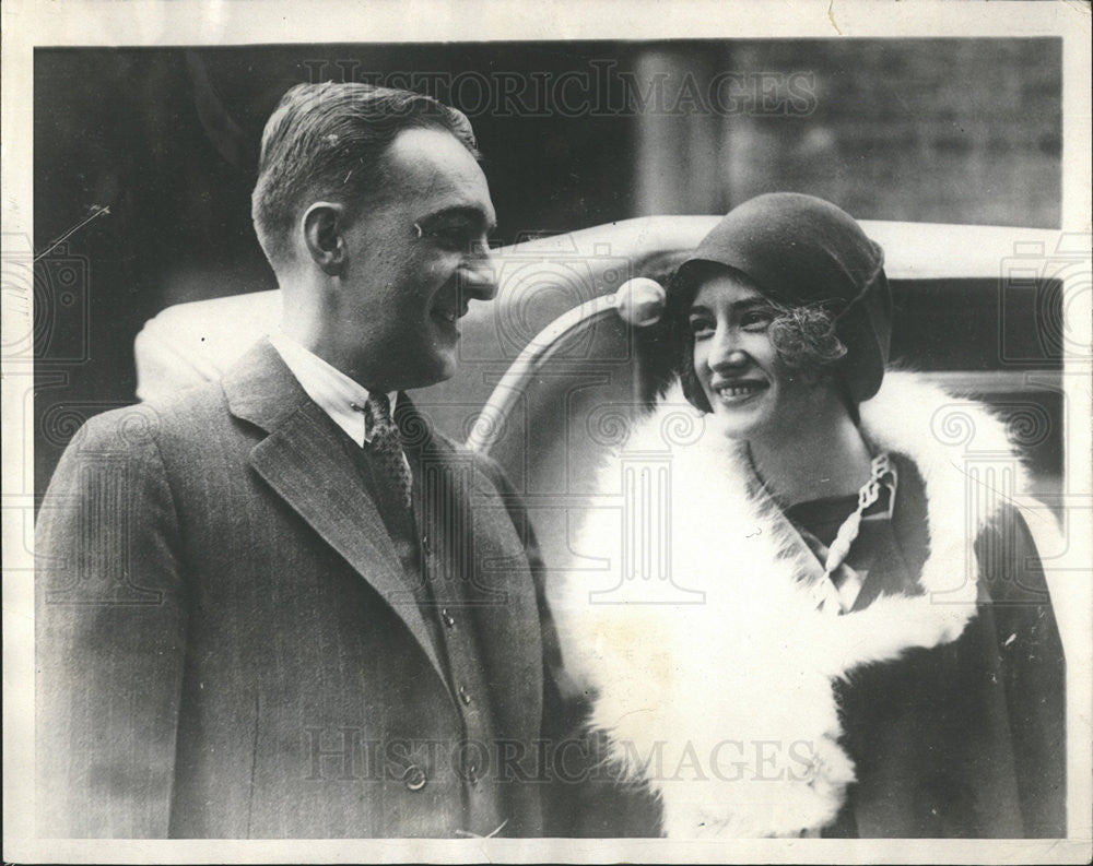 1928 Press Photo Catherine Smith Francis Quillinan Marriage - Historic Images