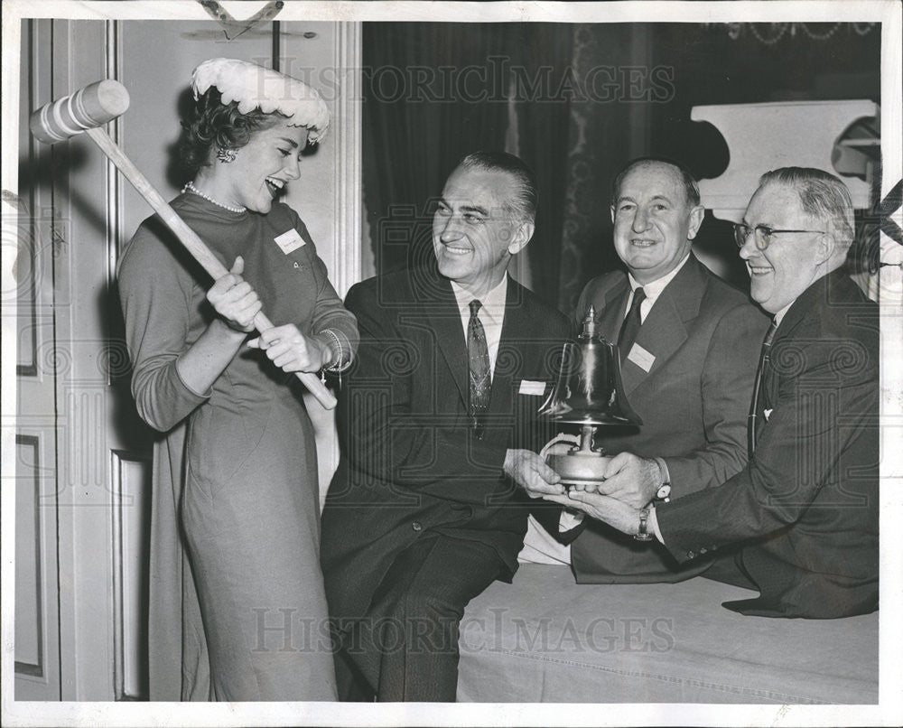 1956 Press Photo Sandra Stuart, David Mallett, David Meyers &amp; Arthur Murphy - Historic Images