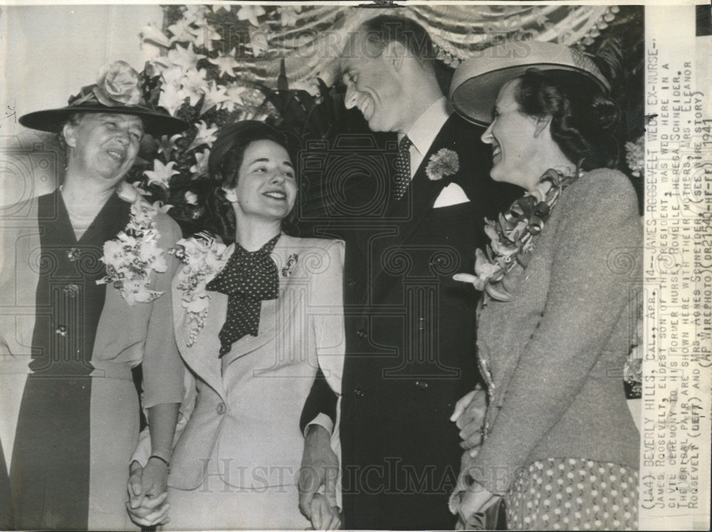 1941 Press Photo James Roosevelt marries an ex-nurse. - Historic Images