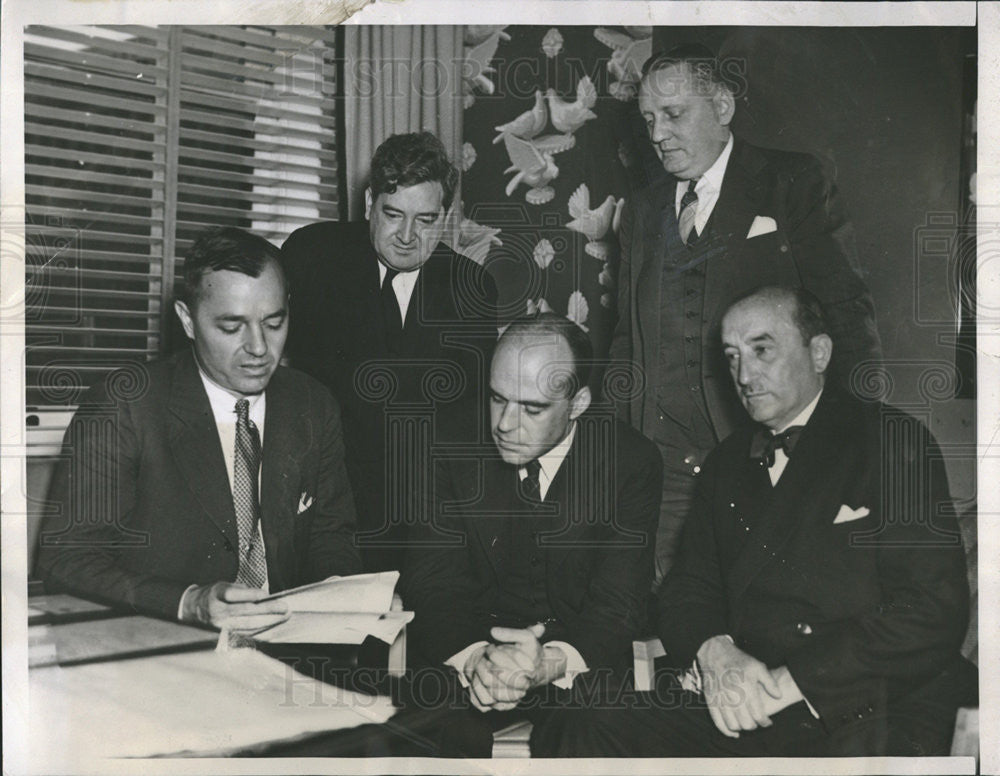 1937 Press Photo Charles Taft, Lloyd Garrison, Edward McGrady, James Dewey - Historic Images