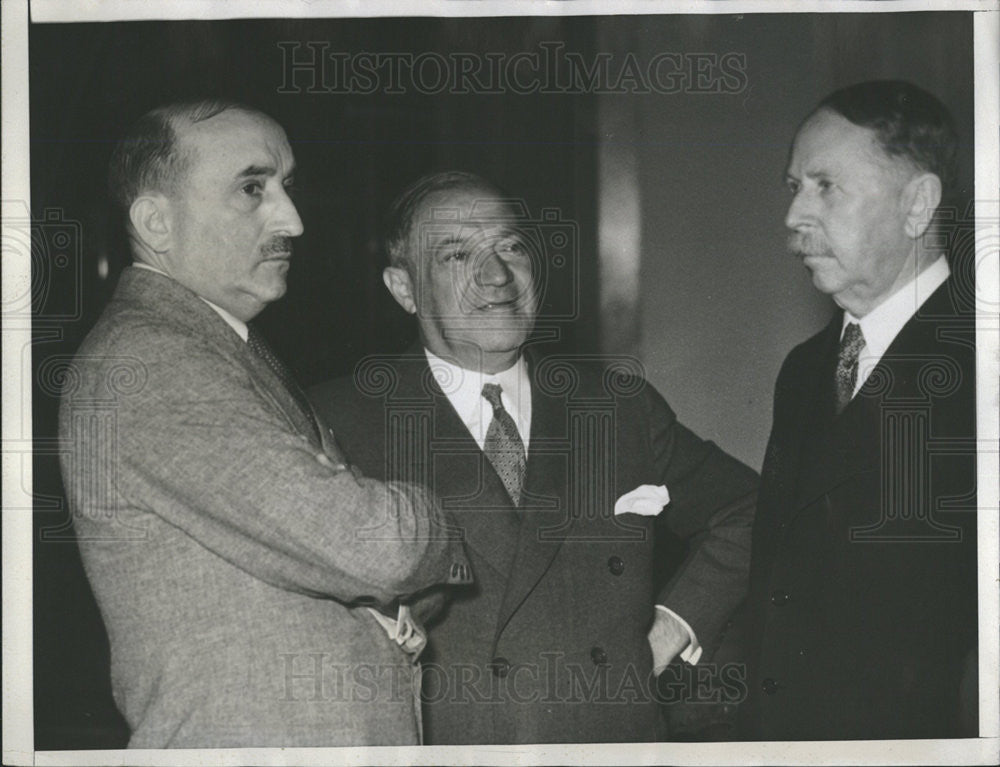 1934 Press Photo Senator Robert F. Wagner Edward McGrady O.K. Cushing - Historic Images