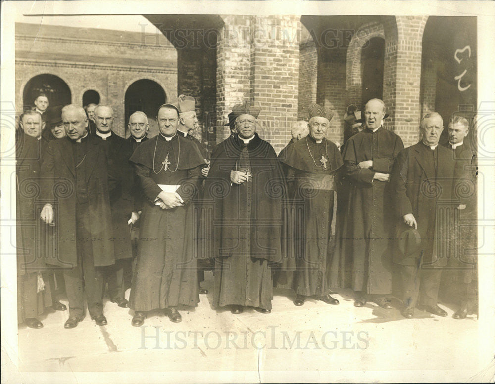 1932 Press Photo Archbishops &amp; Bishops meet at Catholic University in Washington - Historic Images