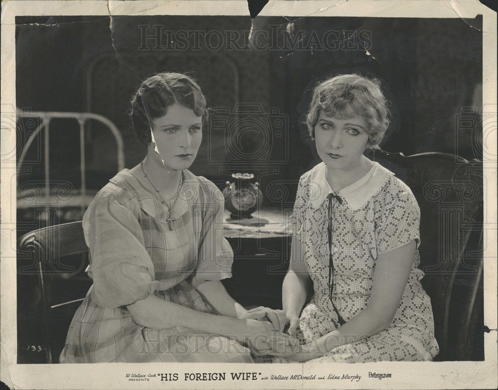 1927 Press Photo Edna Murphy, "His Foreign Wife" - Historic Images