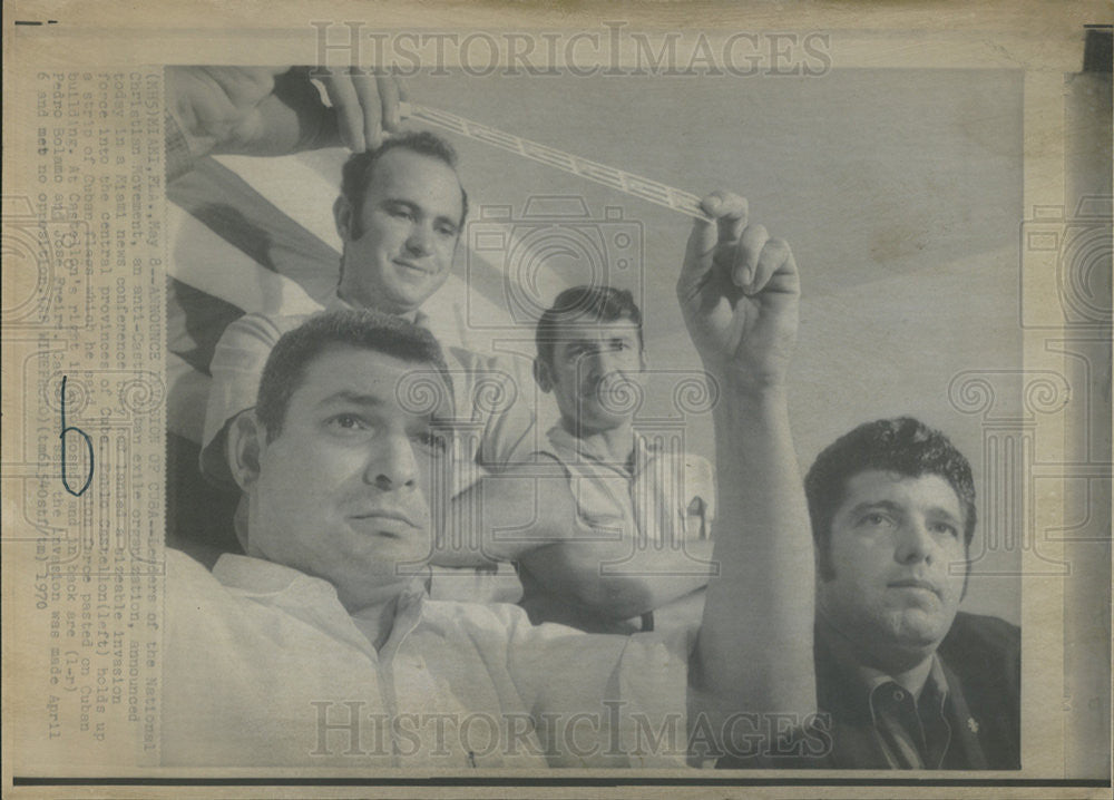 1970 Press Photo Pablo Castellon, Aldo Rosado, Pedro Bolamo, Jose Freire - Historic Images