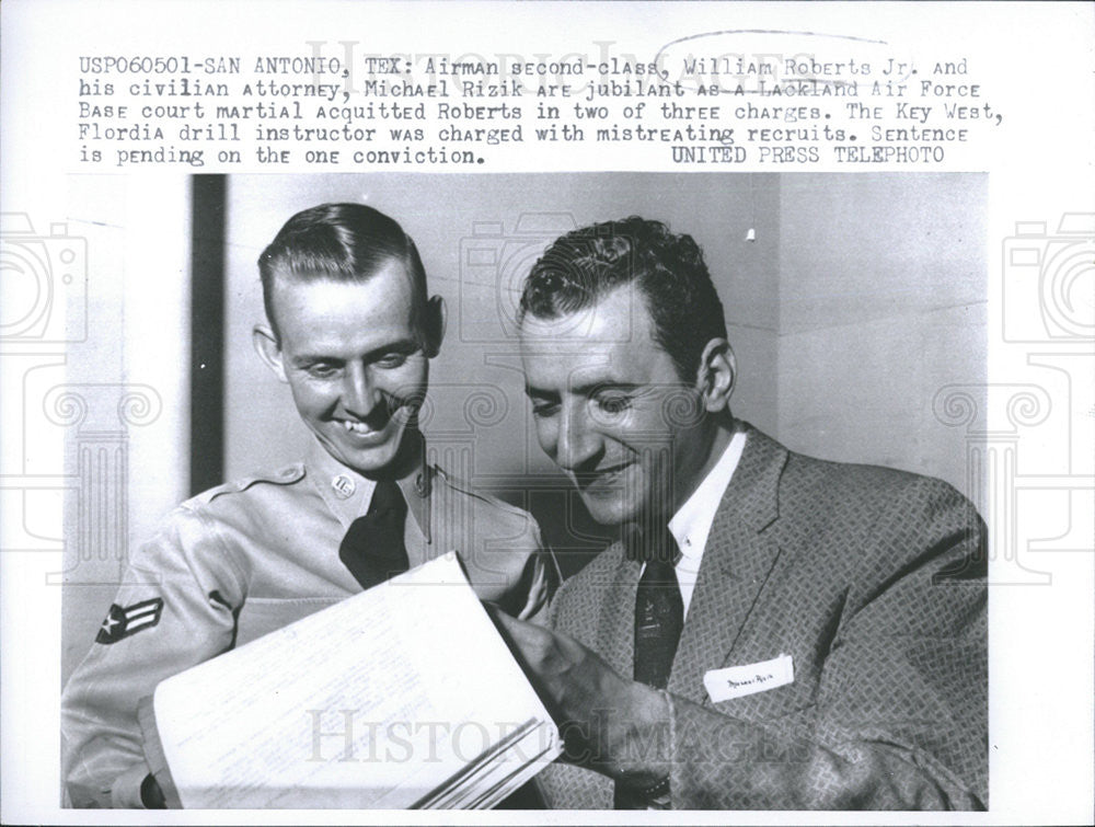 1957 Press Photo William Roberts Jr Air Force Airman 2nd Class - Historic Images