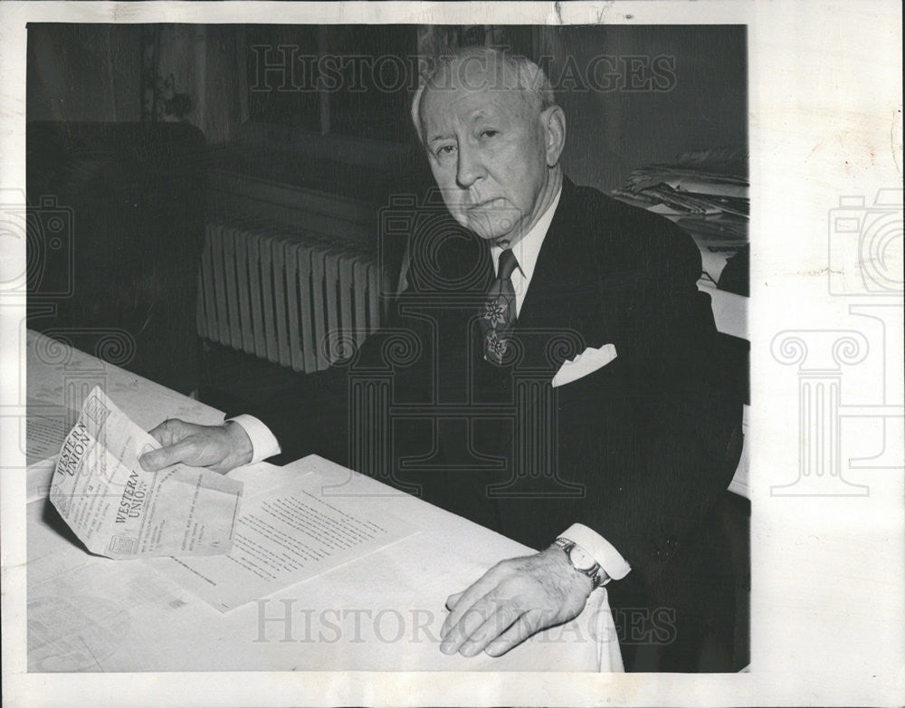 1950 Press Photo David Robertson Rail Union Chief Dies - Historic Images