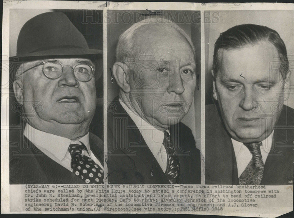 1946 Press Photo L to R; Alvanley Johnson, David B. Robertson &amp; A. J. - Historic Images