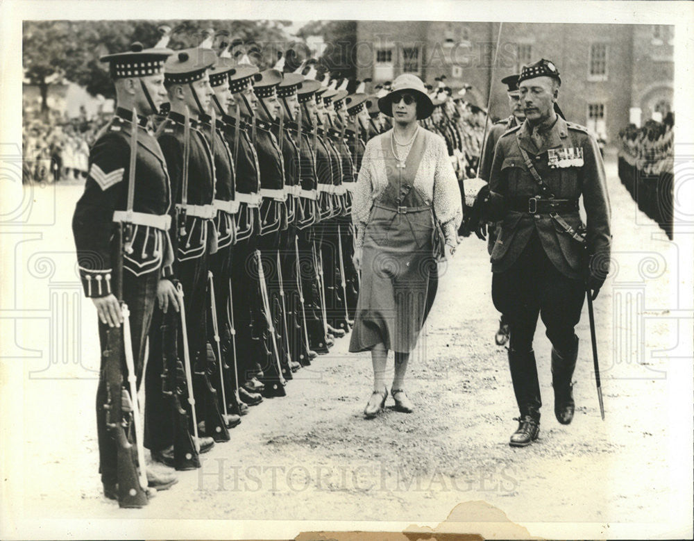 1932 Press Photo Princess Royal, Lieut General Sir Edward Altham, Alde ...