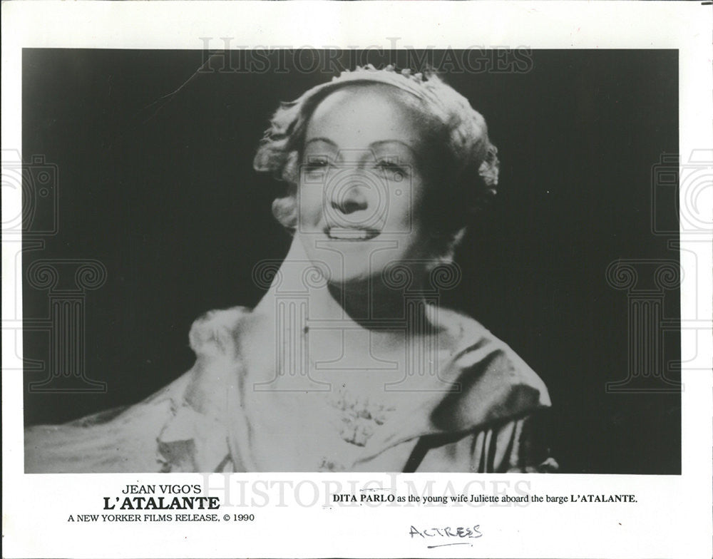 1995 Press Photo Dita Parlo as Juliette Aboard the Barge L&#39;atalante - Historic Images