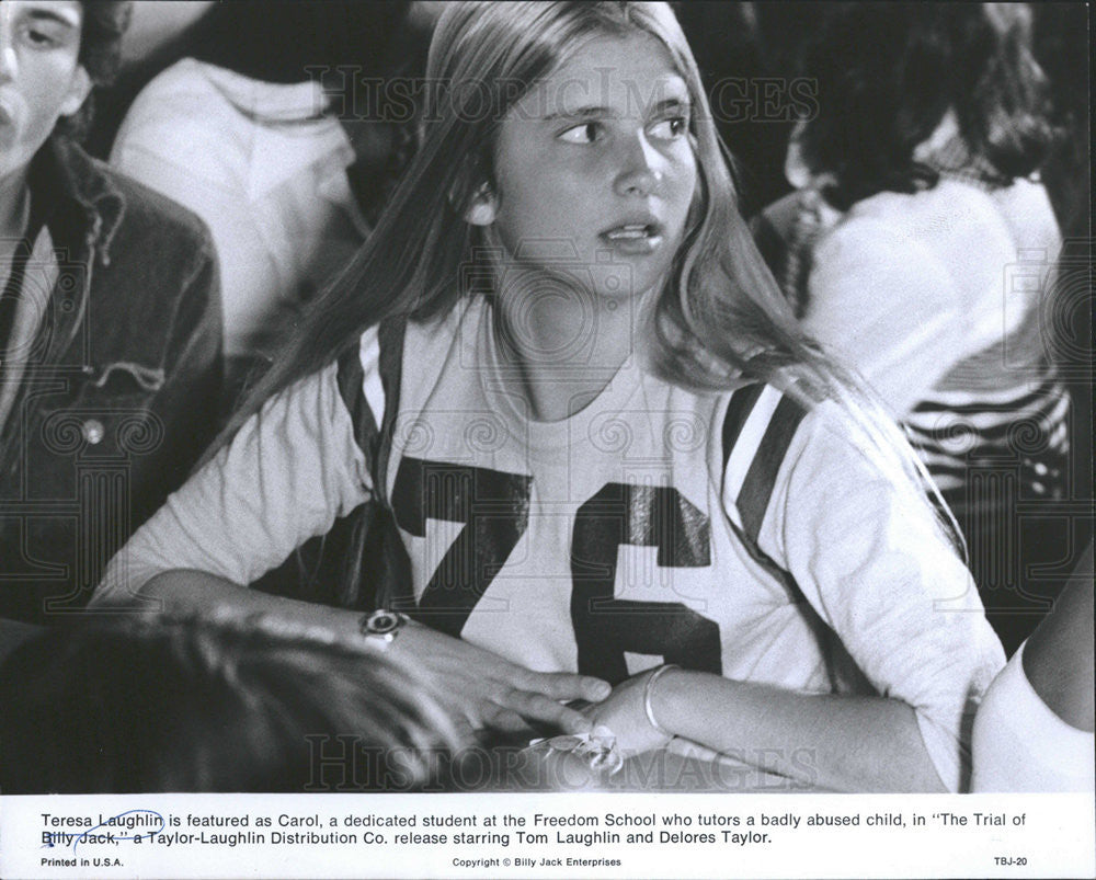 1974 Press Photo Teresa Laughin in &quot;The Trial Billy Jack&quot; - Historic Images