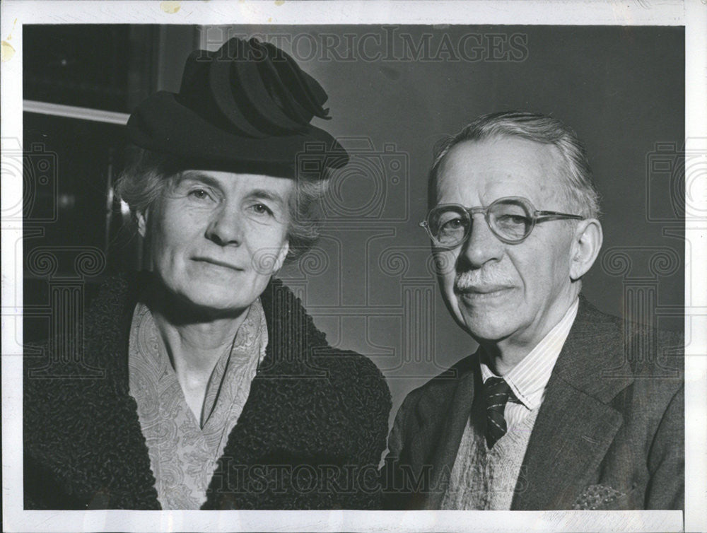 1947 Press Photo Sir Gerald Campbell and Lady Campbell. - Historic Images