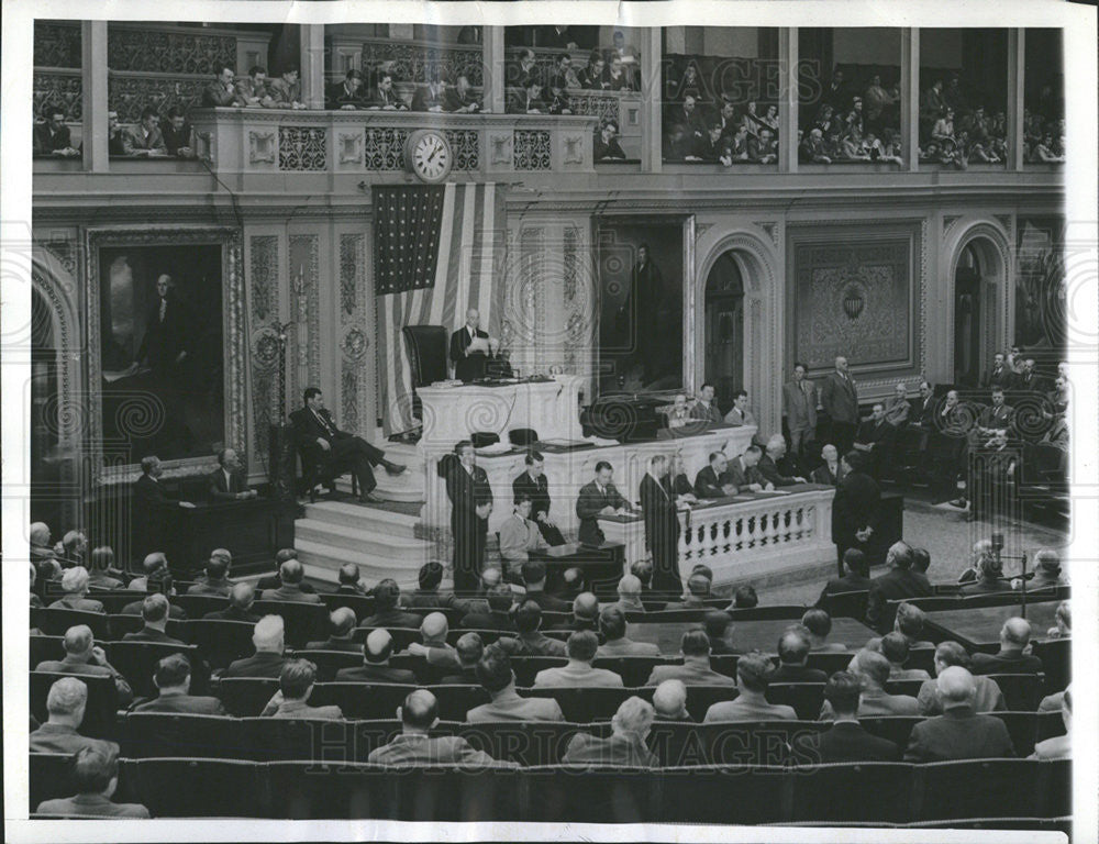 1942 Press Photo President Manuel Prado Peru House Representatives Assembly - Historic Images
