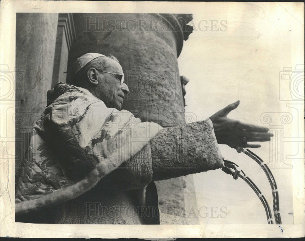 1961 Press Photo Pope Pius XII Star Seven Wonders Of The World - Historic Images