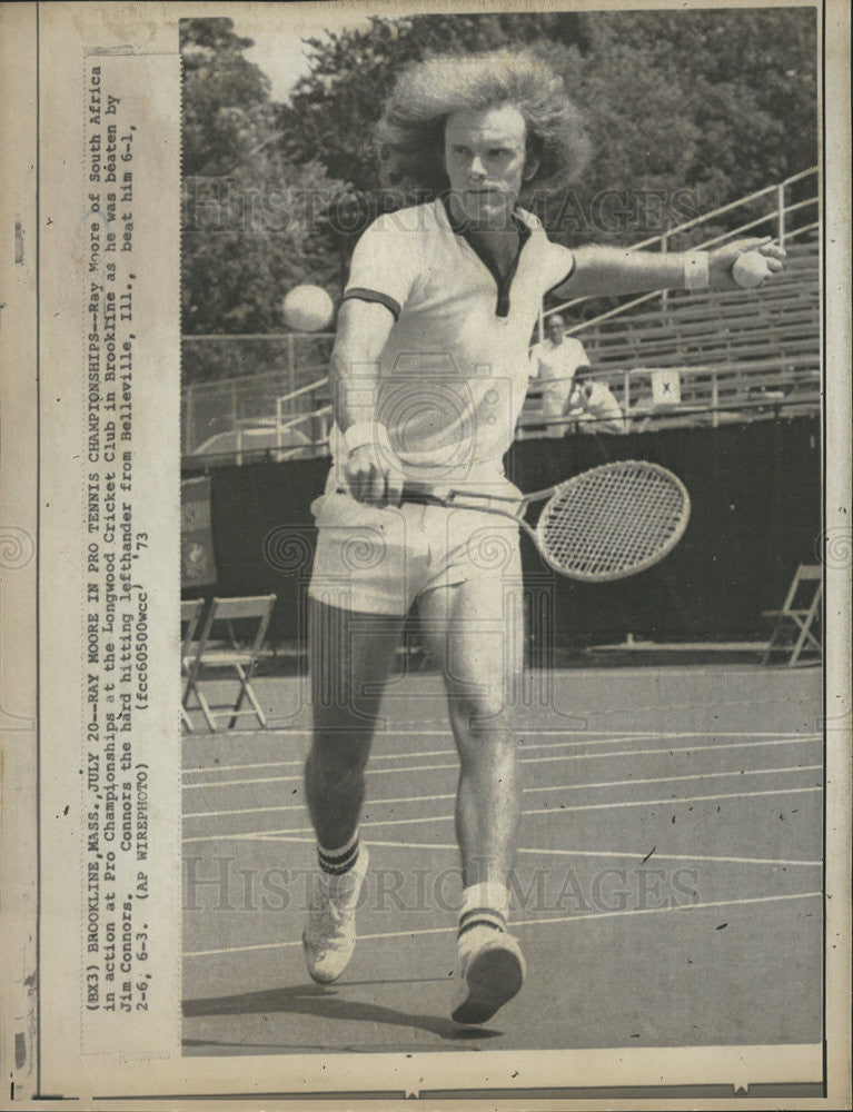 1973 Press Photo Ray Moore Pro Tennis Championship - Historic Images