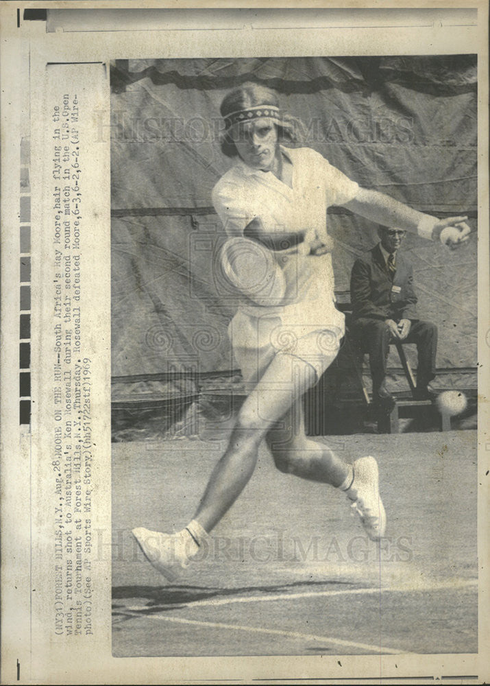 1969 Press Photo South Africas Ray Moore US Open Tennis Tournament - Historic Images