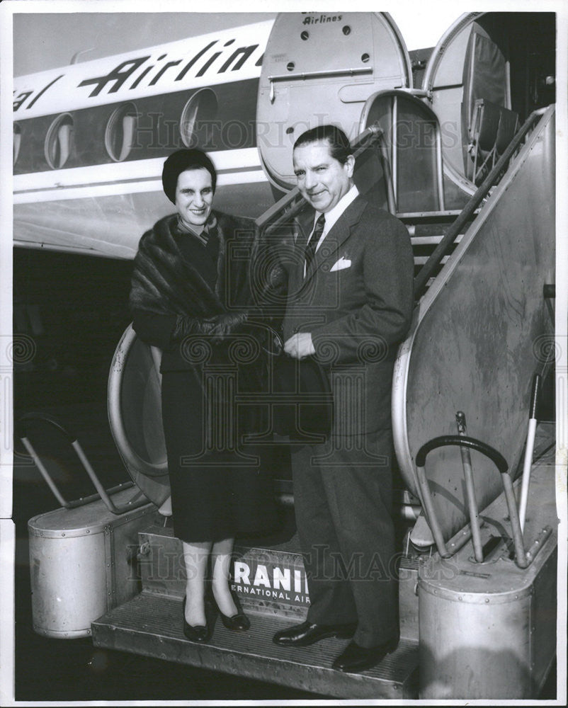 1956 Press Photo Uruguay Dr. and Mrs. Jose A. Moya - Historic Images