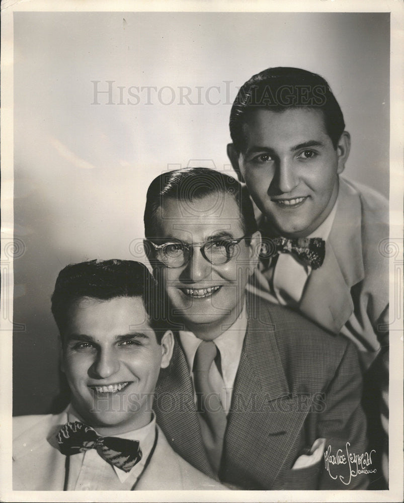 1953 Press Photo Francois Pope and his two sons, Bob,left, and Frank. - Historic Images