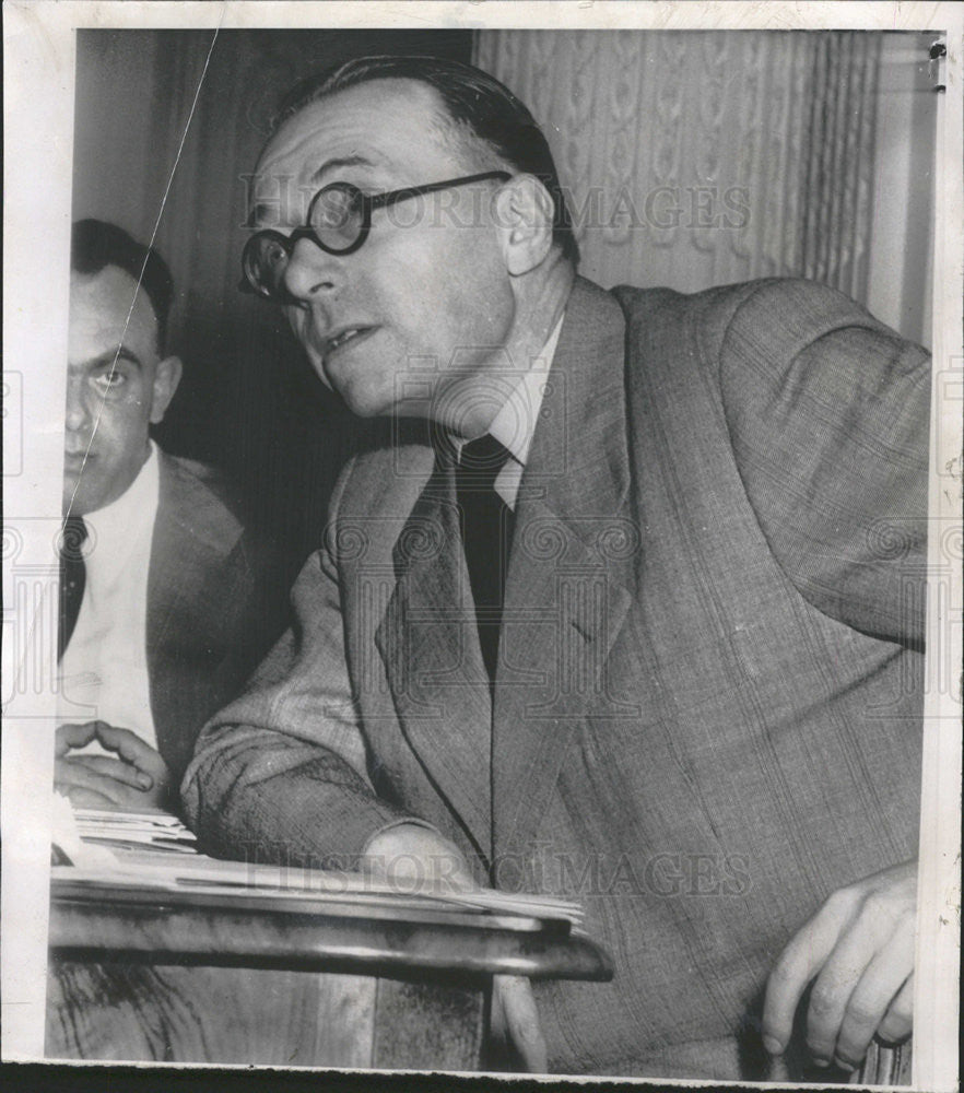 1951 Press Photo  Dr Vladimer Prochazka Czech. Ambassador at New Conference - Historic Images