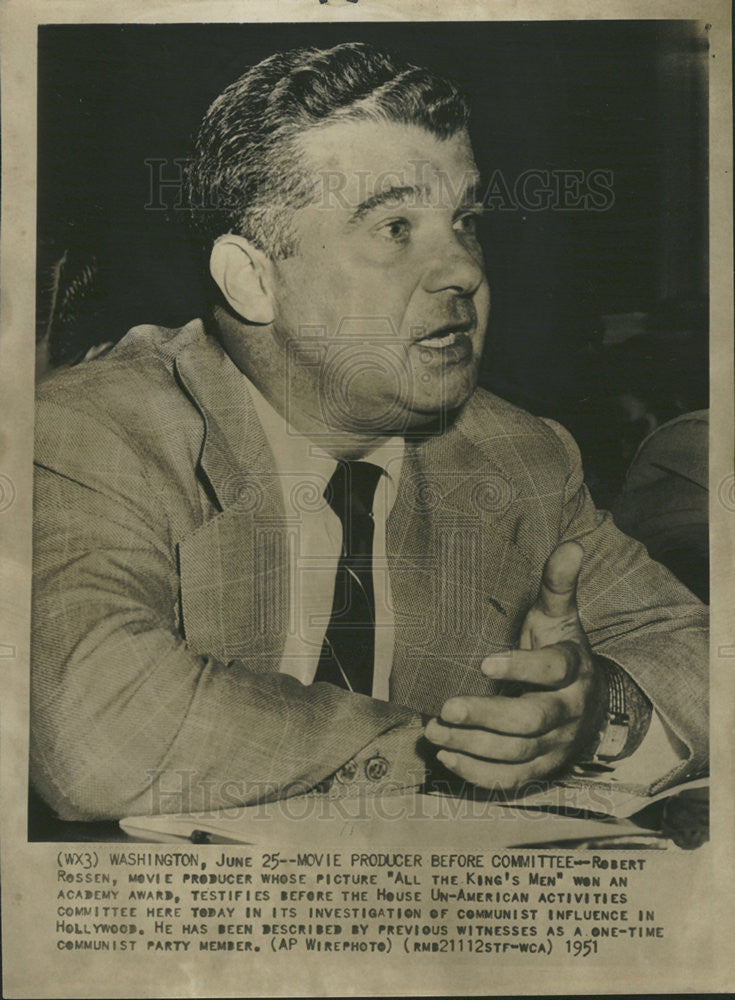 1951 Press Photo Robert Rossen Producer All The King Men Academy Award Winner - Historic Images