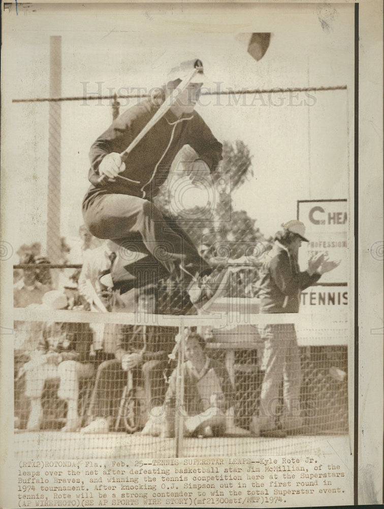 1974 Press Photo Kyle Rote Jr Superstars 1974 Tournament - Historic Images