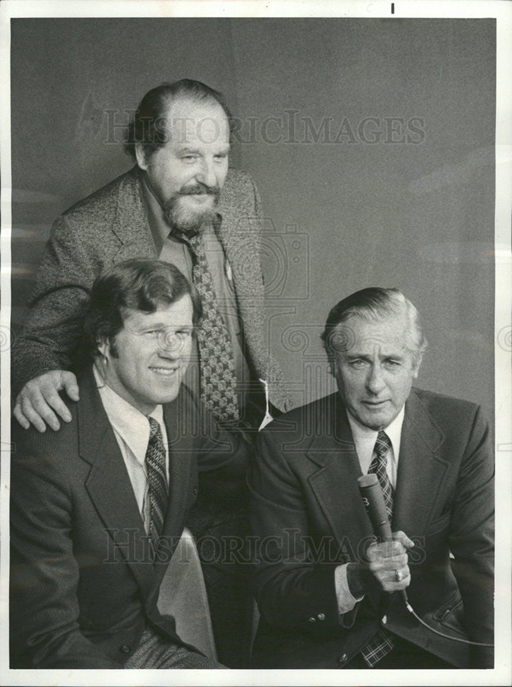 1992 Press Photo Tony Kubek Allan Roth Curt Gowdy Baseball World Series - Historic Images