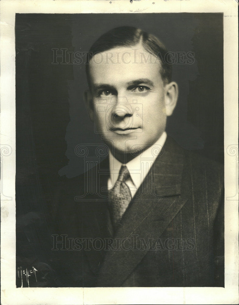 1935 Press Photo Clarence B. Randall Vice President Of The Inland Steel Company - Historic Images