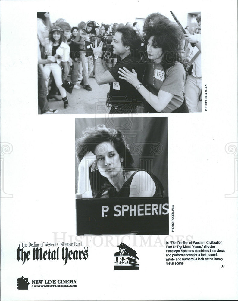 1988 Press Photo Decline Western Civilization Metal Years Penelope Spheeris - Historic Images