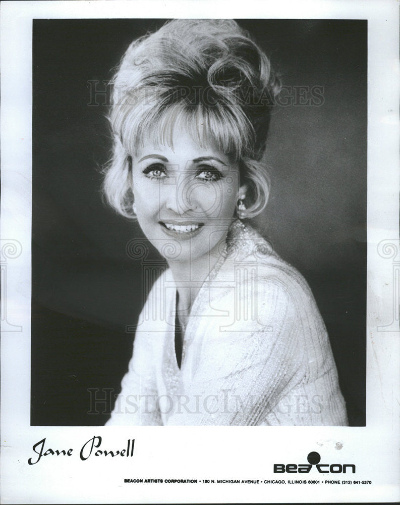 1972 Press Photo Jane Powell Actress Singer Empire Room Performance - Historic Images