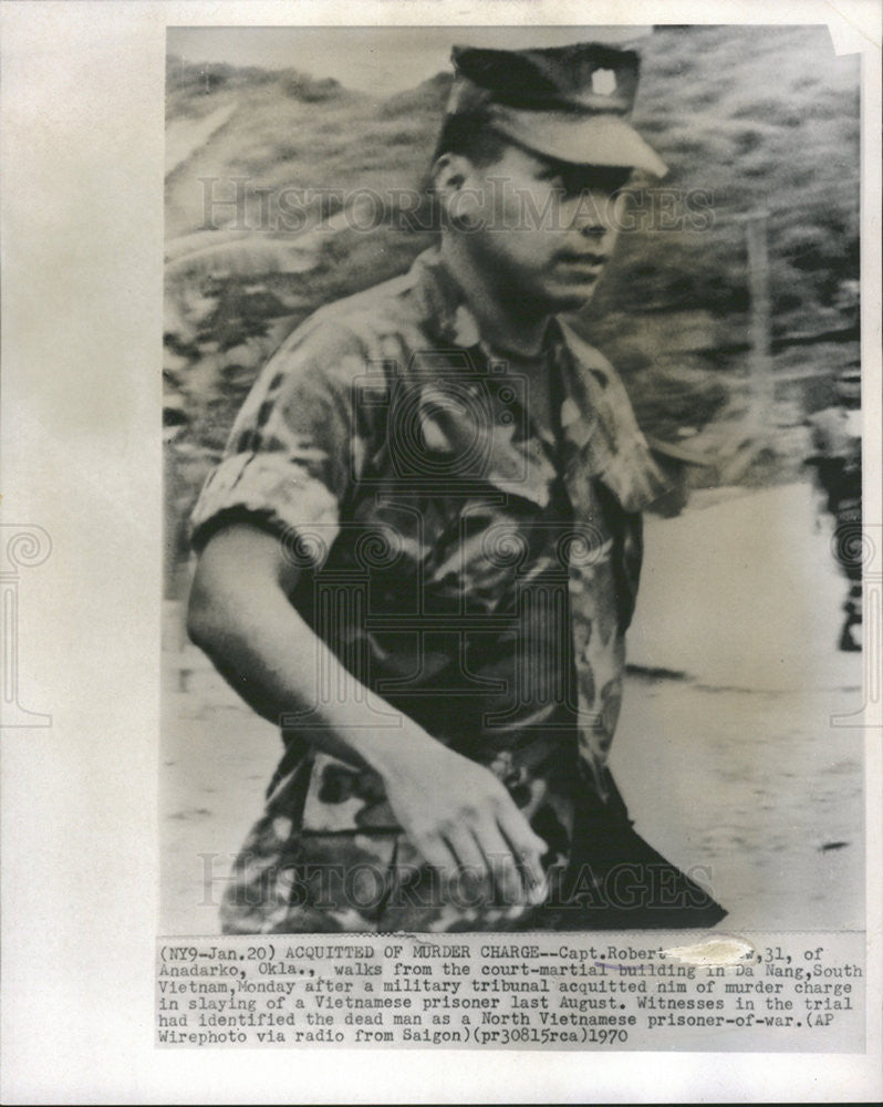 1970 Press Photo Army Captain Acquitted Of Murder - Historic Images