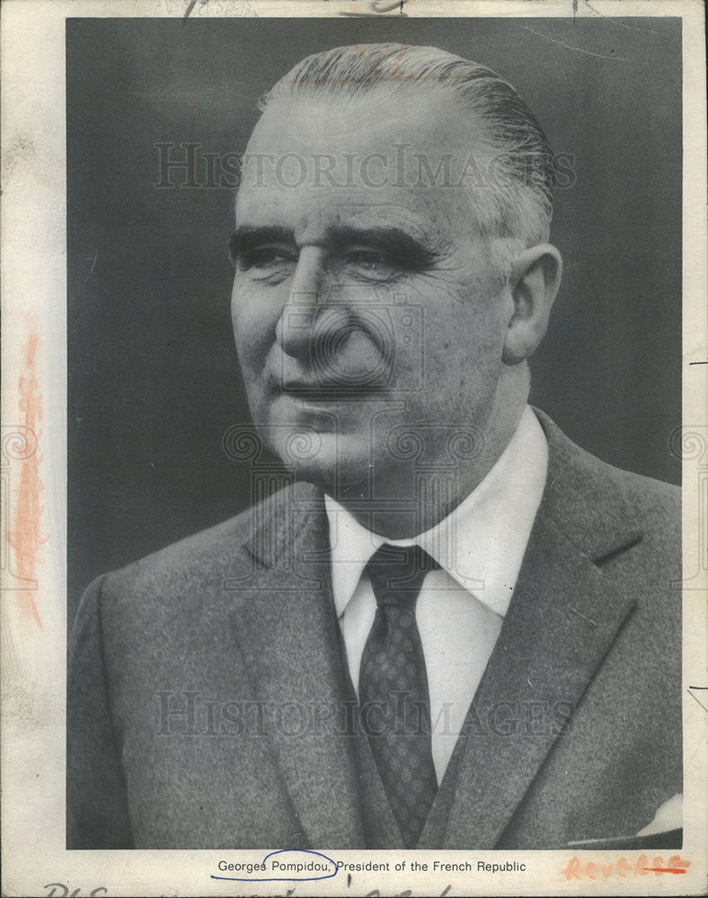 1970 Press Photo Georges Pompidou President of the French Republic - Historic Images