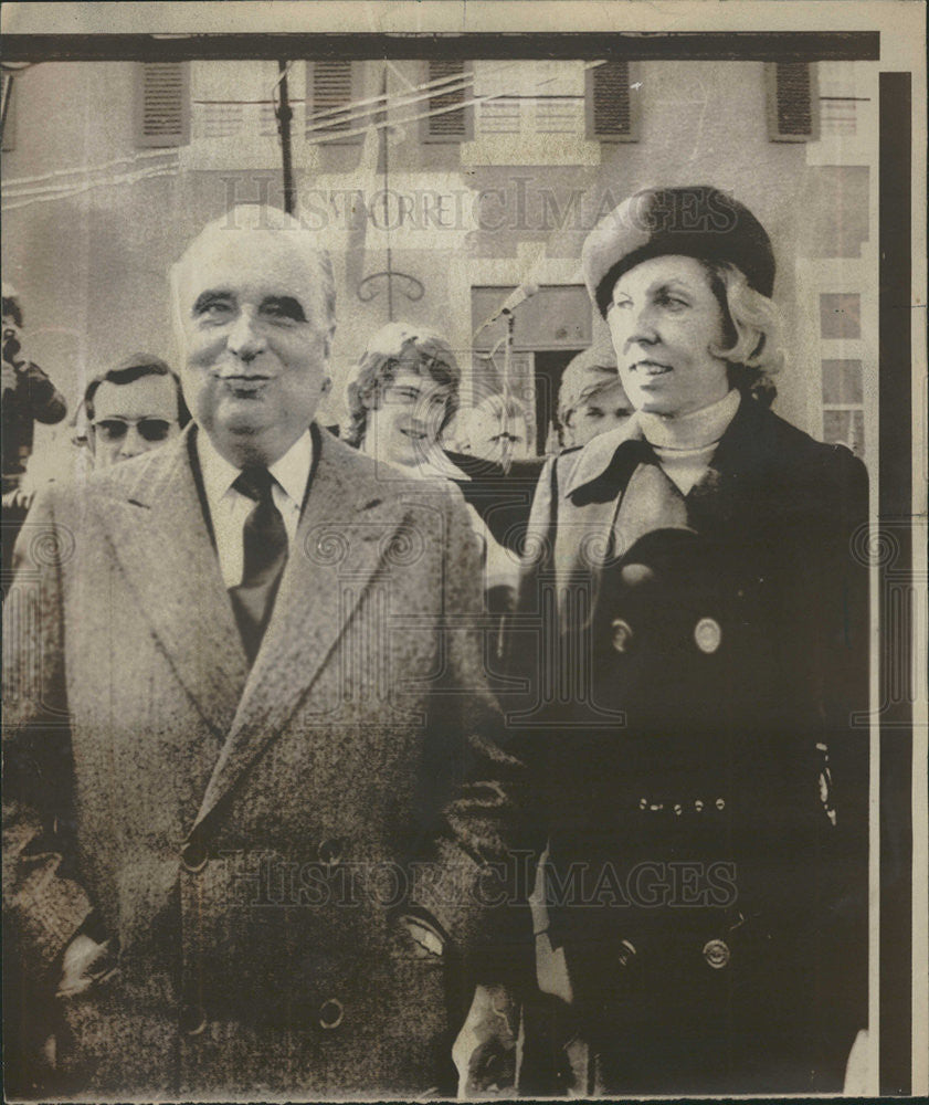 1970 Press Photo Georges Pompidou Pres of France w/ his wife - Historic Images