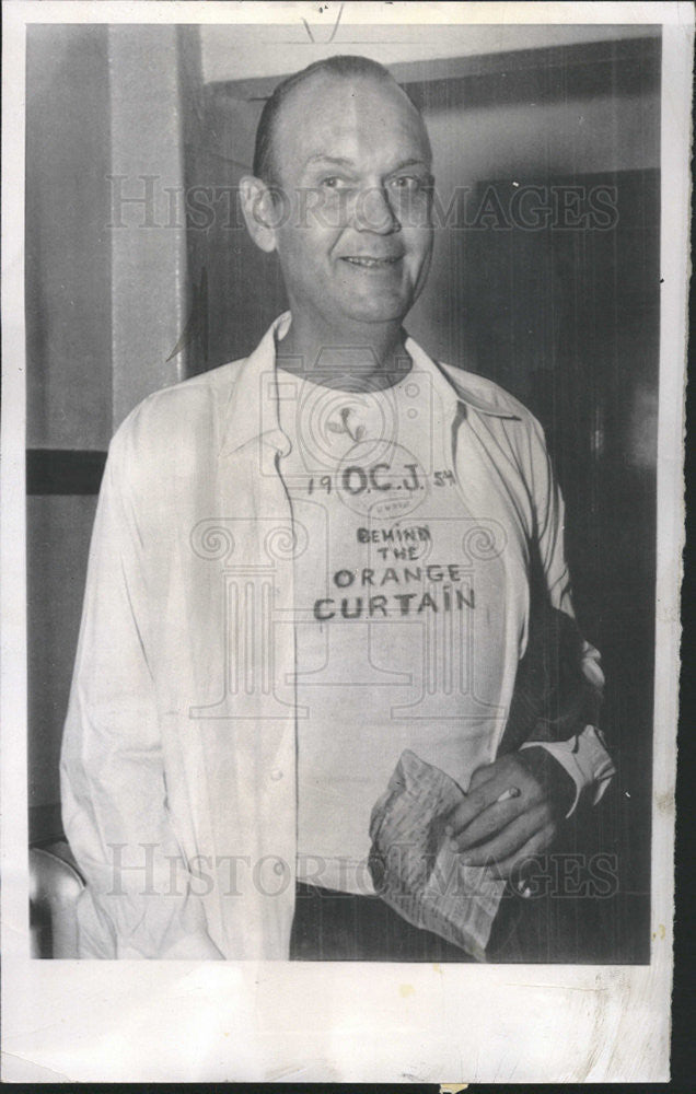 1954 Press Photo Miilionaire Sugar Heir Adolph Bernard II Released from Jail - Historic Images