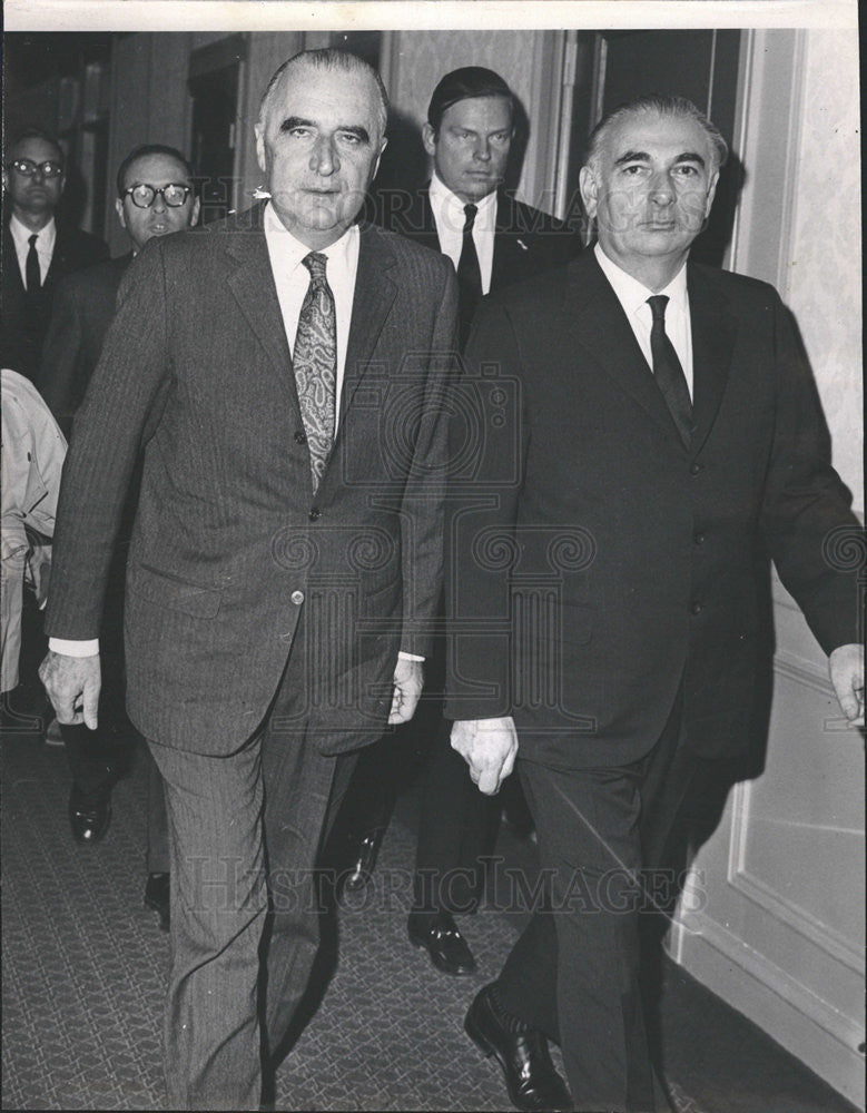 1970 Press Photo French President Georges Pompidou Chicago visit - Historic Images