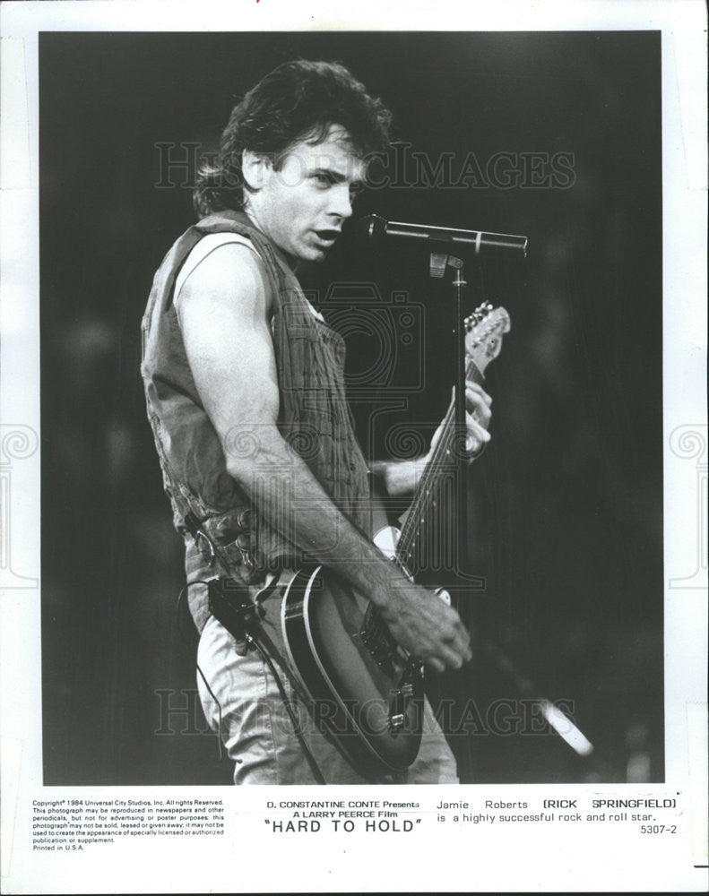 1984 Press Photo Rick Sprinfield Singer Musician Actor Hard To Hold Film Movie - Historic Images