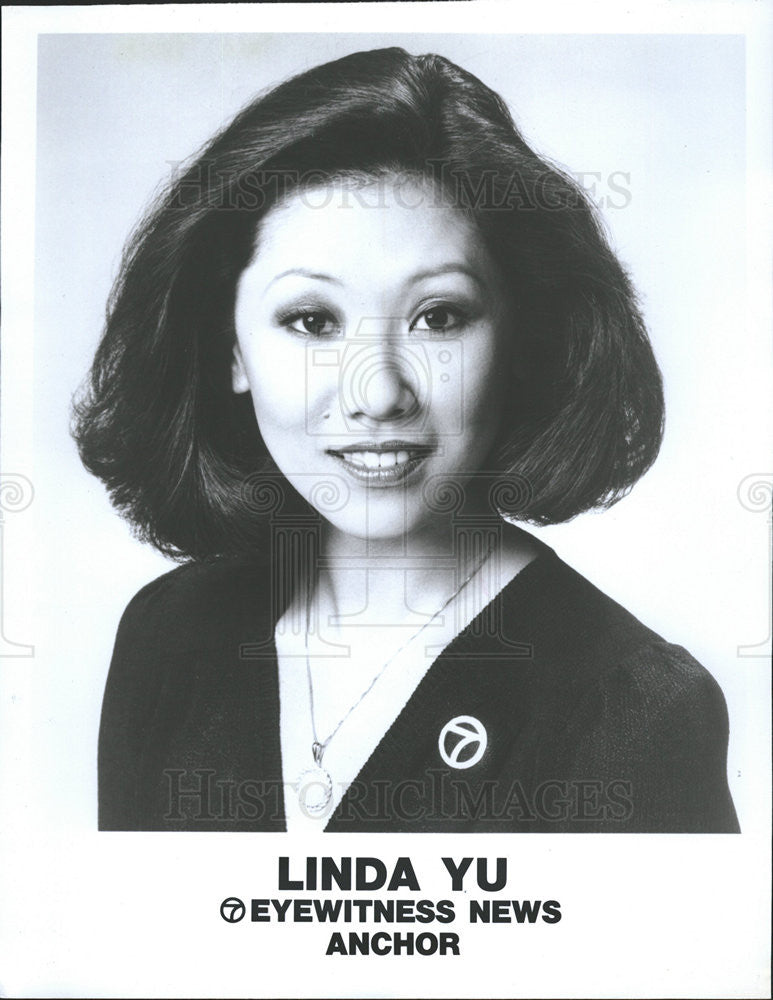 1986 Press Photo Linda Yu 7 Eyewitness News Anchor - Historic Images
