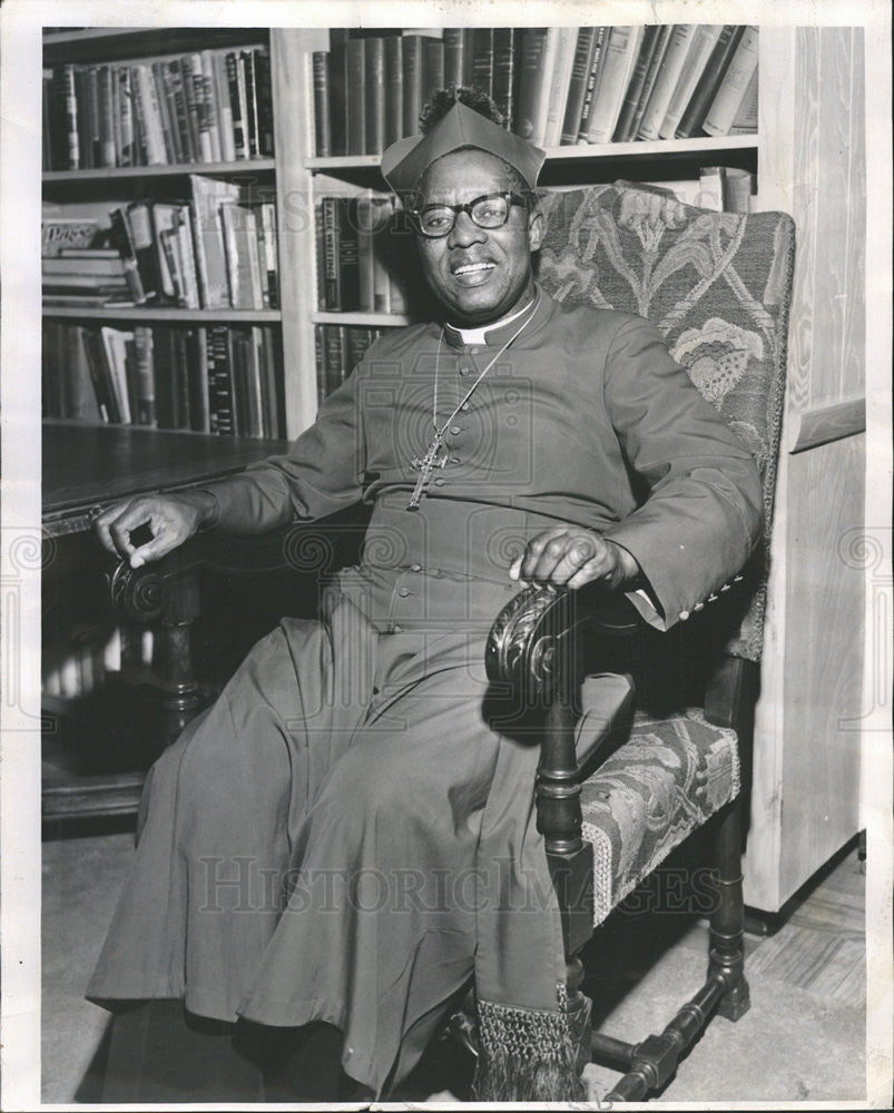 1963 Press Photo Right Reverend Alphaeus Hamilton Zulu Bishop Anglican Church - Historic Images