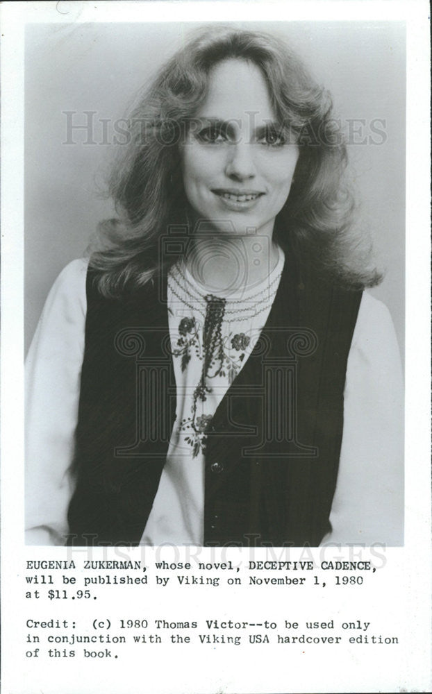 1980 Press Photo Eugenia Zukerman novel Deceptive Cadence - Historic Images