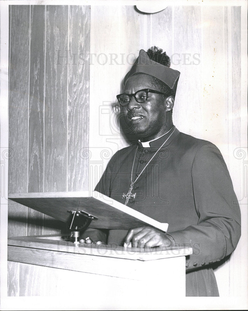 Press Photo Rev. Alpheus Hamilton Zulu African Bishop - Historic Images