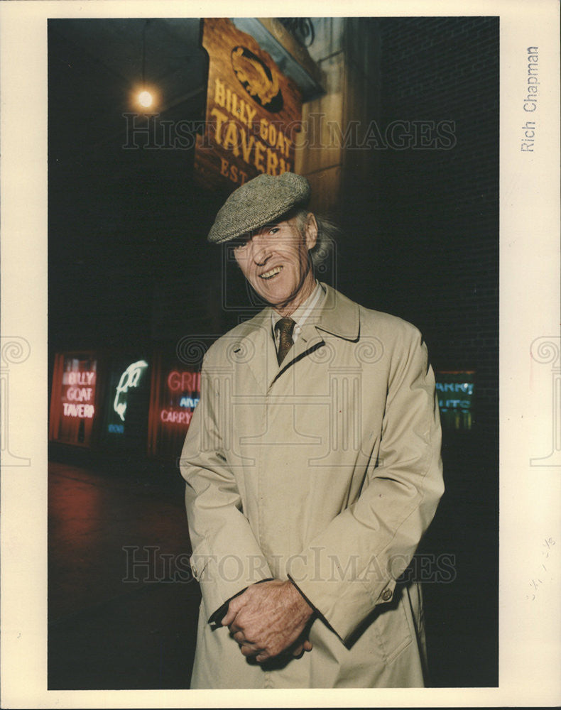 1990 Press Photo Dick McCormick American Editor Chicago - Historic Images