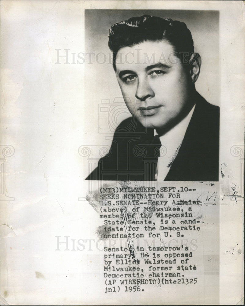 1960 Press Photo Henry Maier, Milwaukee Wis Mayor - Historic Images