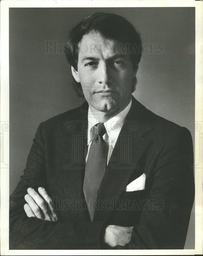 1990 Press Photo Charles Rose,TV Anchorman - Historic Images