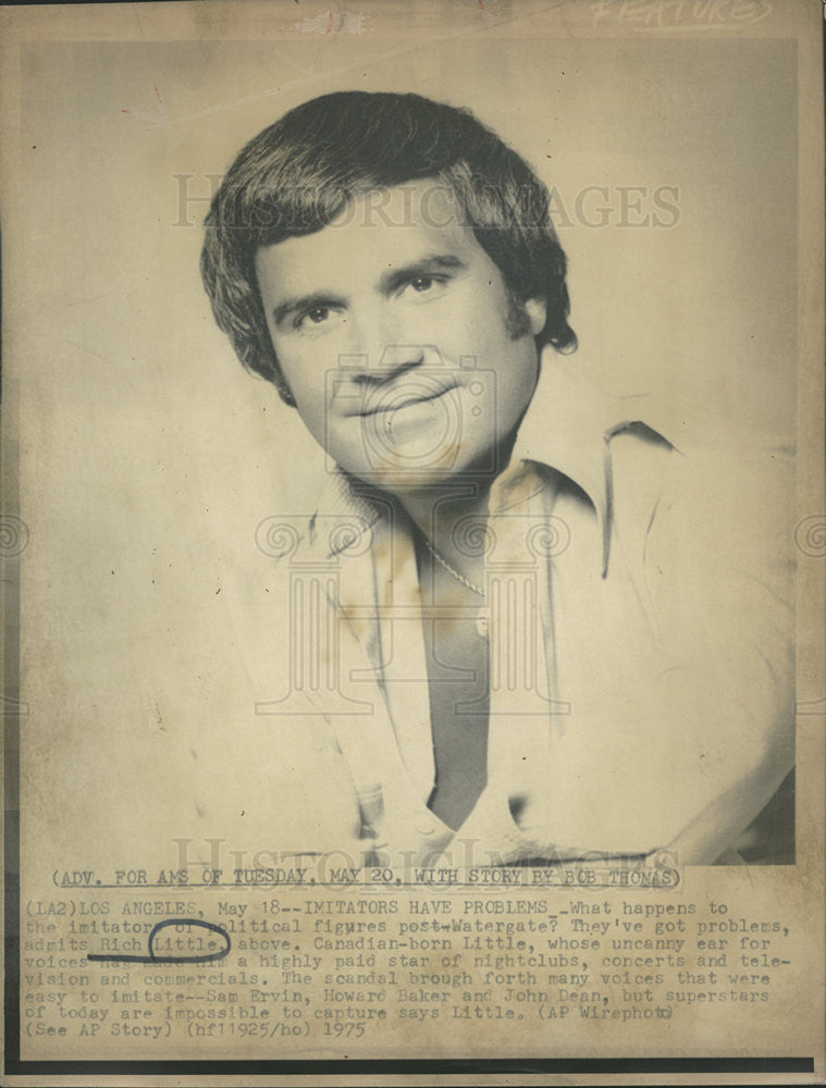 1975 Press Photo Rich Little - Historic Images